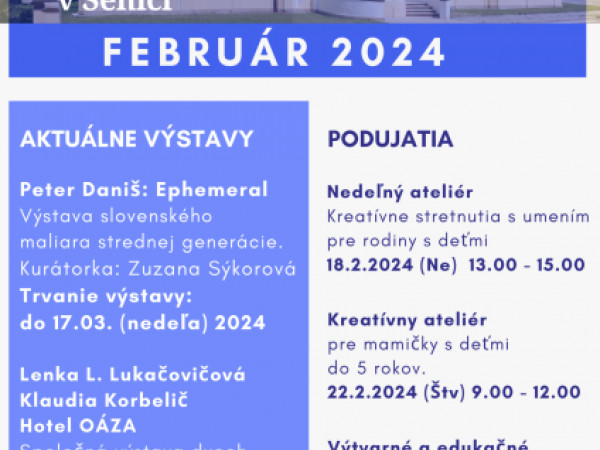 Program Záhorskej galérie Jána Mudrocha - február 2024