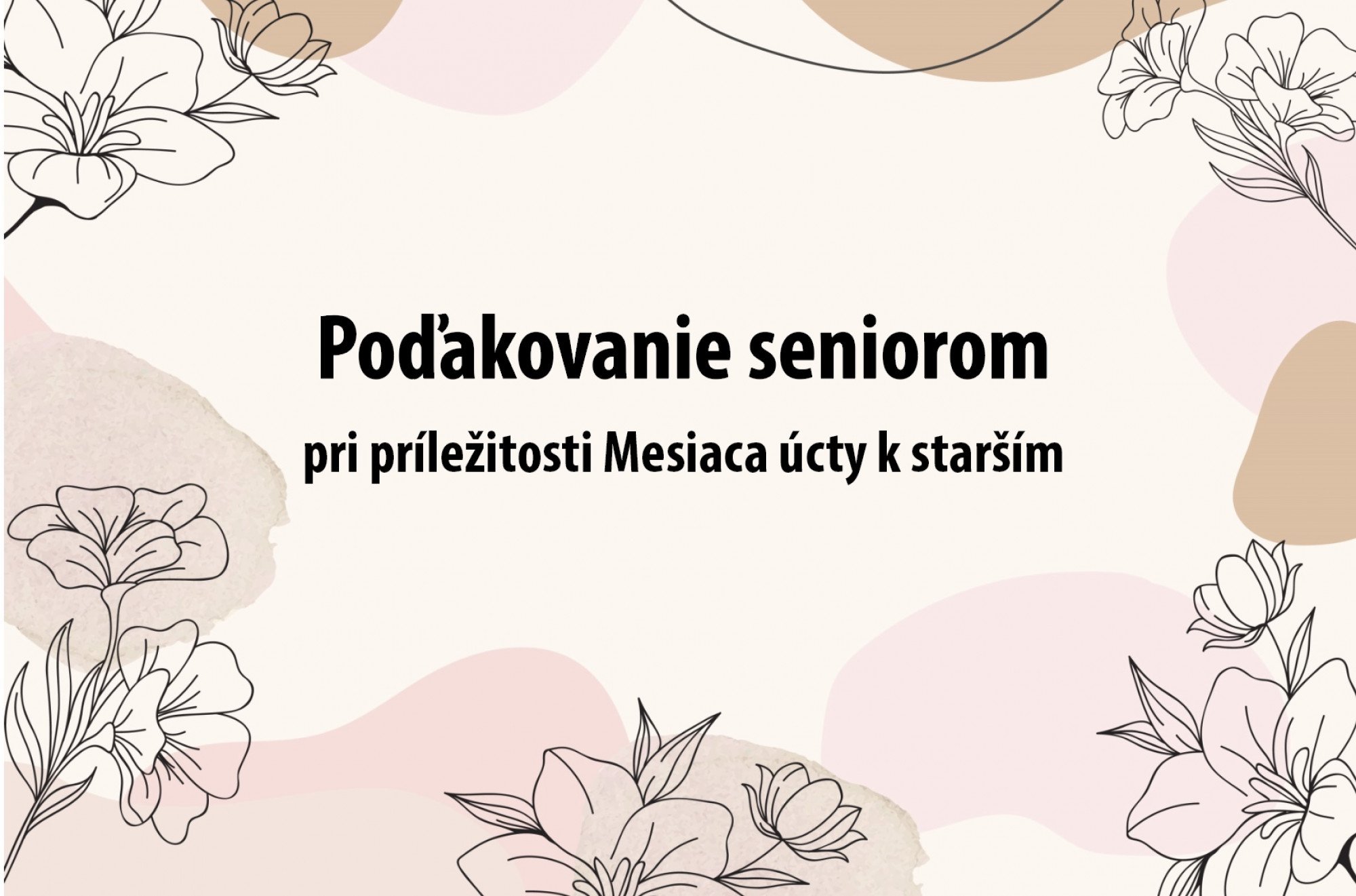 Poďakovanie seniorom pri príležitosti Mesiaca úcty k starším