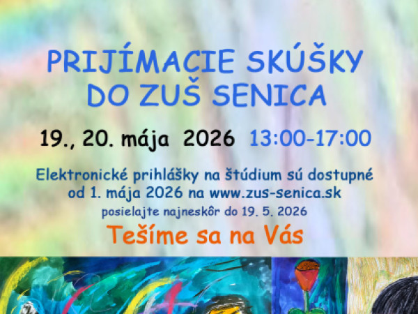 Prijímacie skúšky do ZUŠ Senica