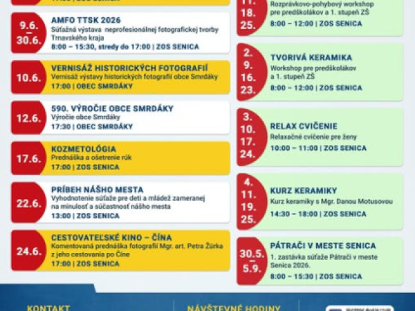 Záhorské osvetové stredisko - jún 2026
