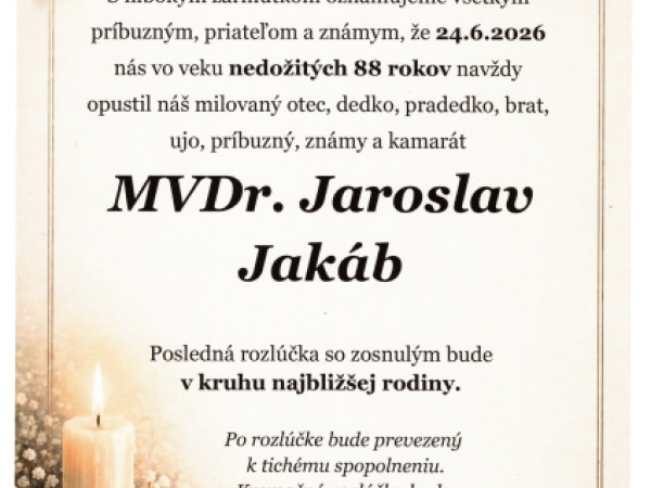 MVDr. Jaroslav Jakáb