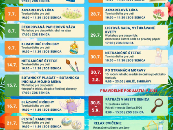 Záhorské osvetové stredisko - júl 2026