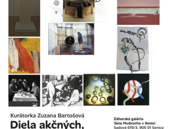 Diela akčných, konceptuálnych a postkonceptuálnych umelcov