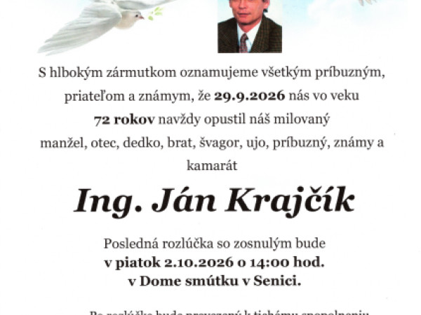 Ing. Ján Krajčík
