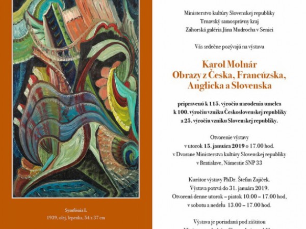 Záhorská galéria pozýva na výstavu: Karol Molnár Obrazy  z Česka, Francúzska, Anglicka a Slovenska
