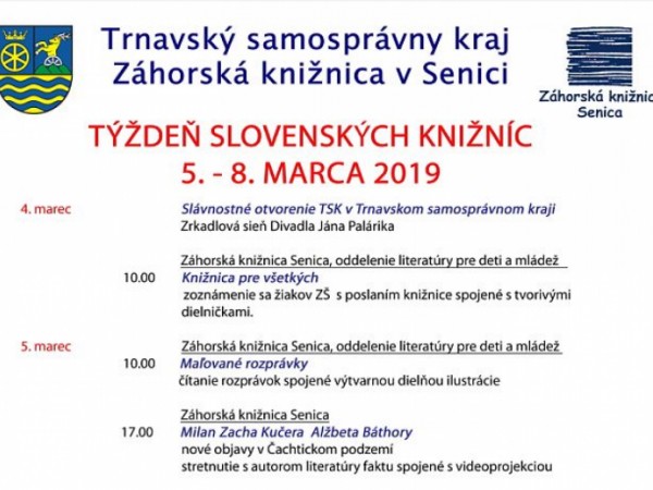 Pozvánka na podujatia Záhorskej knižnice v Týždni slovenských knižníc