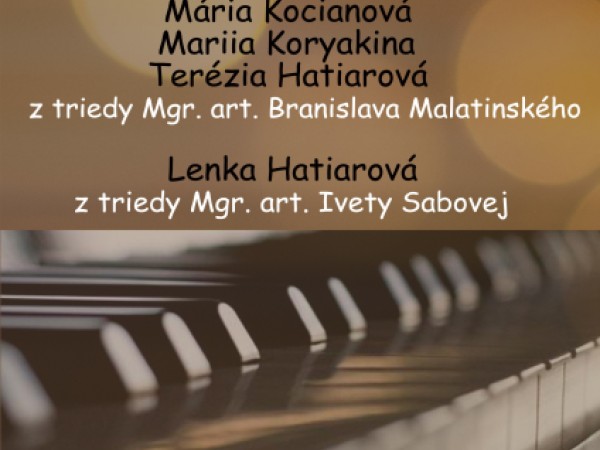 Klavírny koncert poslucháčov bratislavského konzervatória