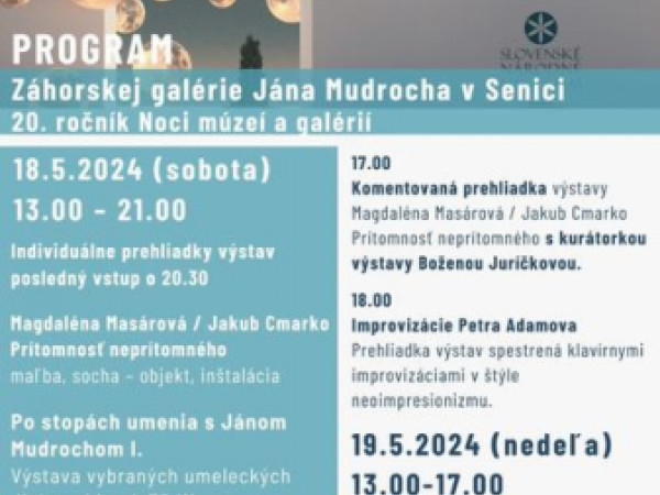 Noc múzeí a galérií 2024 - Záhorská galéria Jána Mudrocha