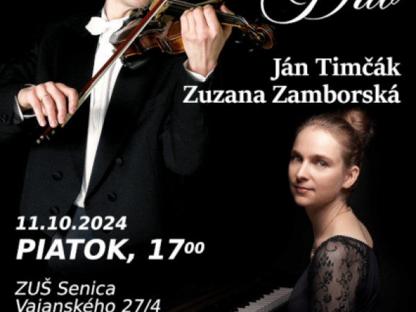 Koncert komorného dua Ján Timčák - Zuzana Zamborská