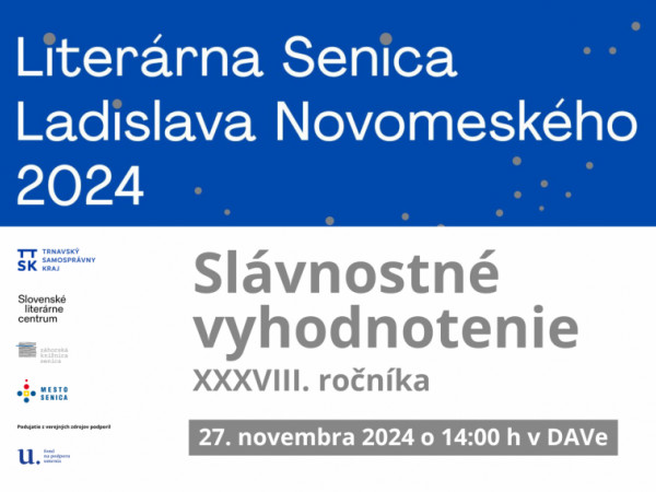 Literárna Senica Ladislava Novomeského 2024