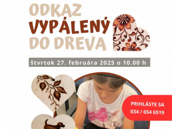 Odkaz vypálený do dreva