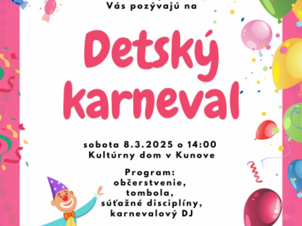 Detský karneval v Kunove