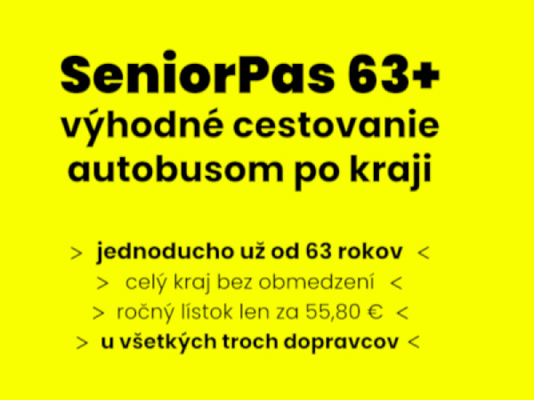 Obyvatelia kraja vo veku 63 a viac rokov budú cestovať regionálnymi autobusmi výhodnejšie