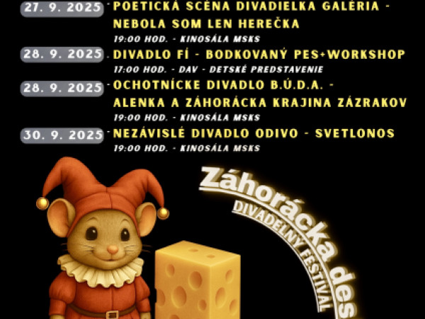 Záhorácka deska prinesie do Senice pestré divadelné zážitky