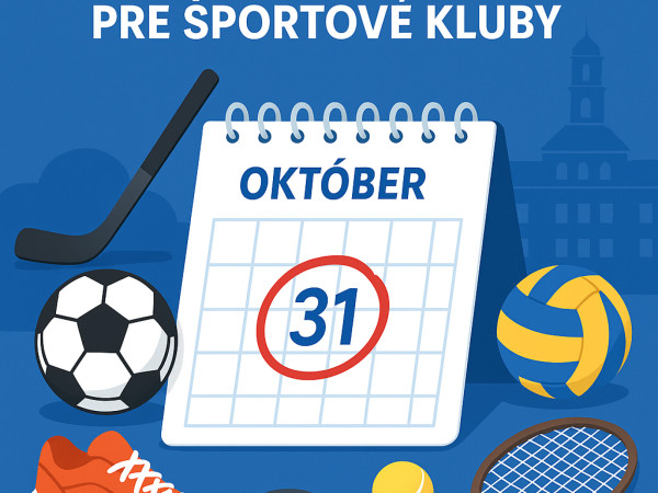 Športové kluby môžu do 31. októbra požiadať o dotáciu na rok 2026