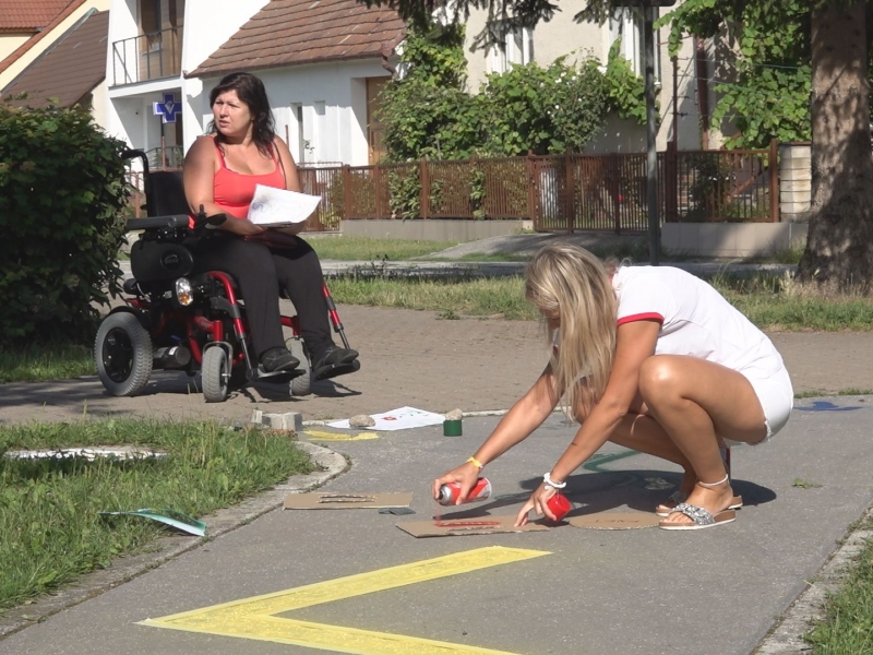 Chodník radosti v parku pri DAVe