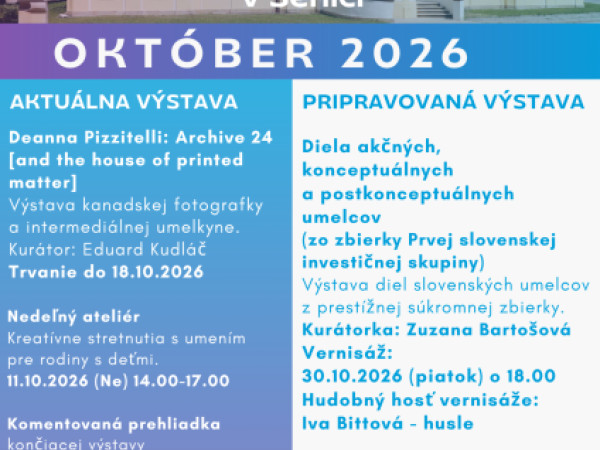 Program Záhorskej galérie v októbri 2026