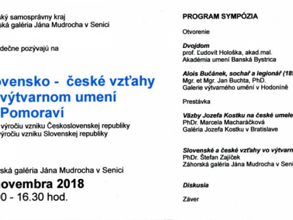 Sympózium Slovensko - české vzťahy vo výtvarnom umení na Pomoraví