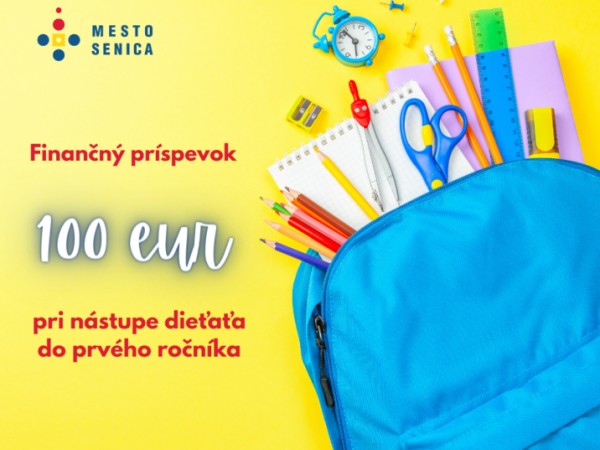 PRIPOMÍNAME: Príspevok 100 eur pre rodičov prvákom na školské pomôcky