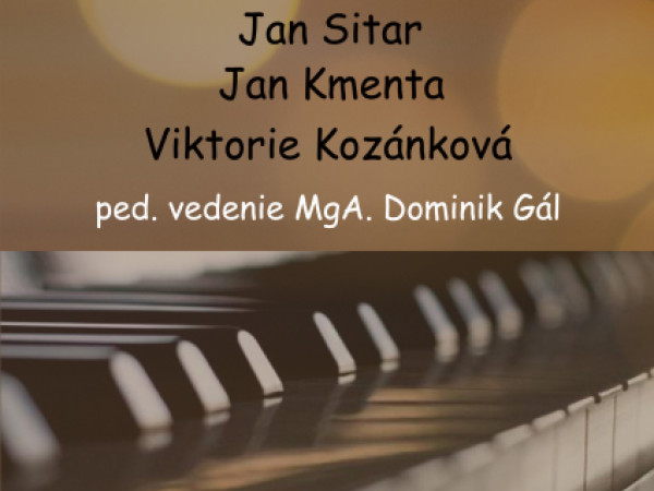 Klavírny koncert poslucháčov Konzervatória v Brne