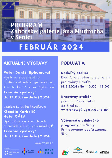 Program Záhorskej galérie Jána Mudrocha - február 2024