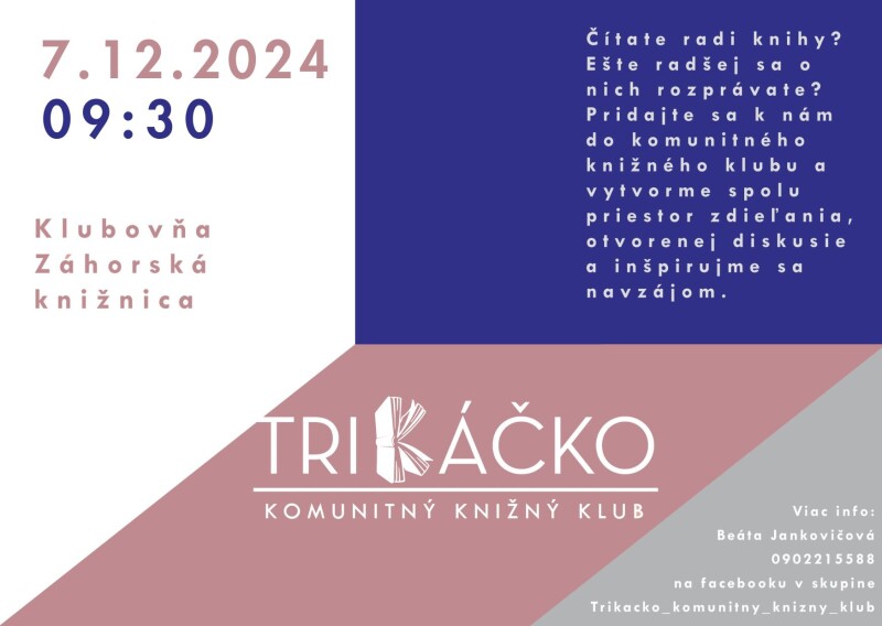 TriKáčko – komunitný knižný klub