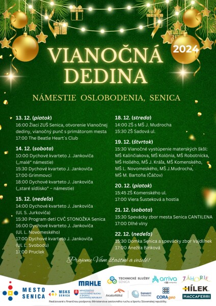 Vianočná dedina v Senici 2024