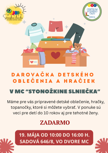 Darovačka detského oblečenia a hračiek