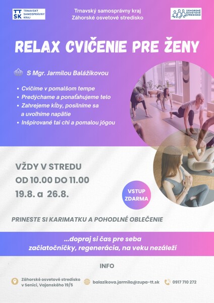 Relax cvičenie pre ženy